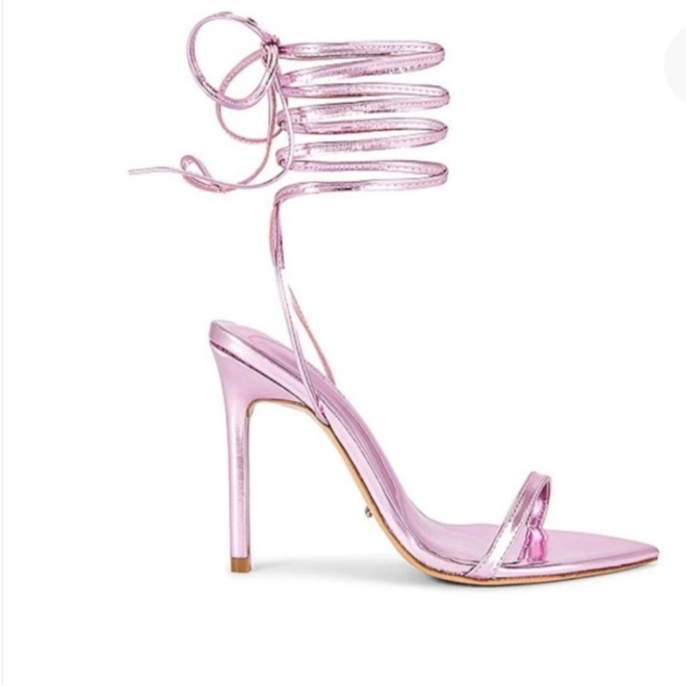 Tony Bianco Metallic Pink/Purple Lace-Up Heels